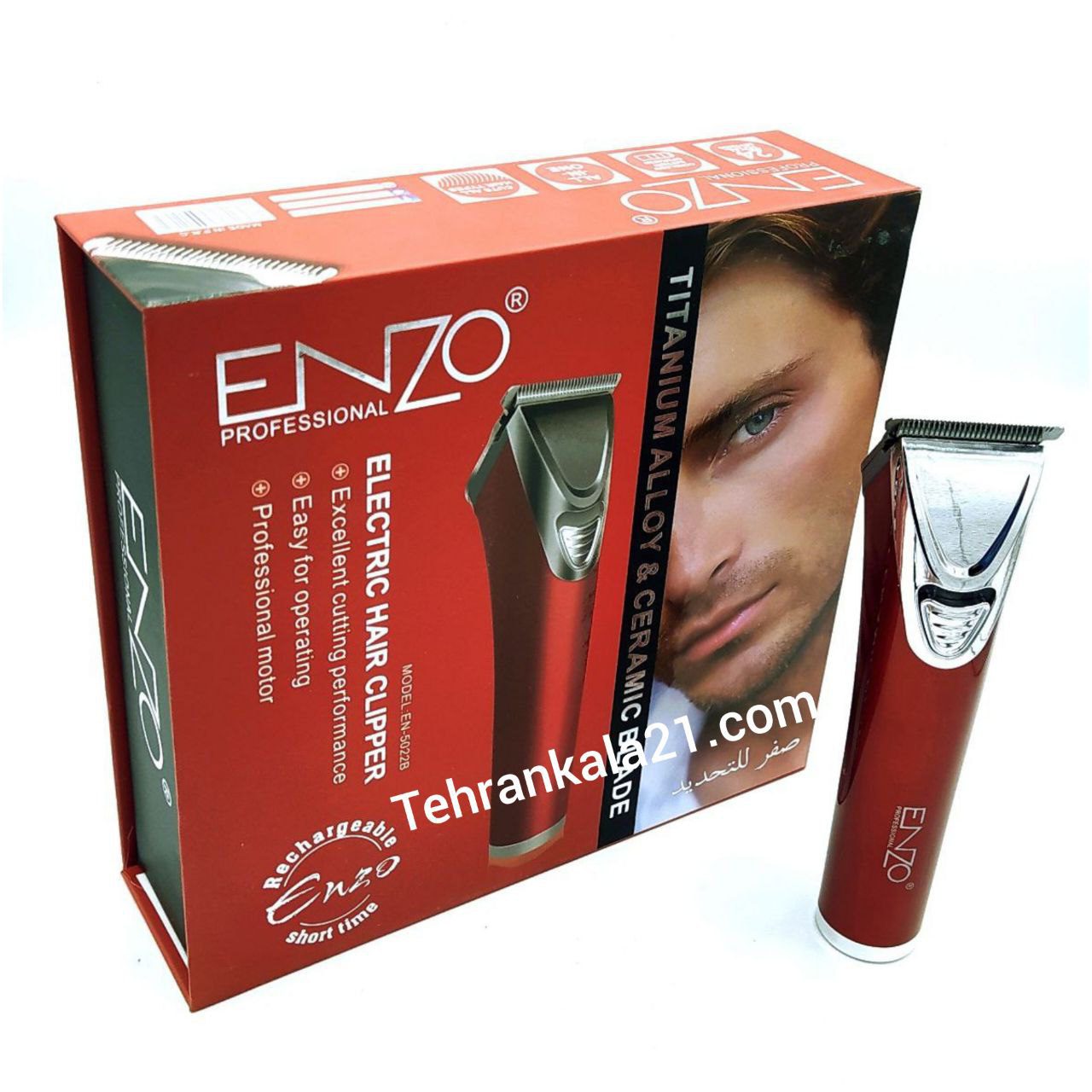 ماشین اصلاح صفر زن سر و صورت انزو پروفیشینال مدل EN-5022B - تصویر 2