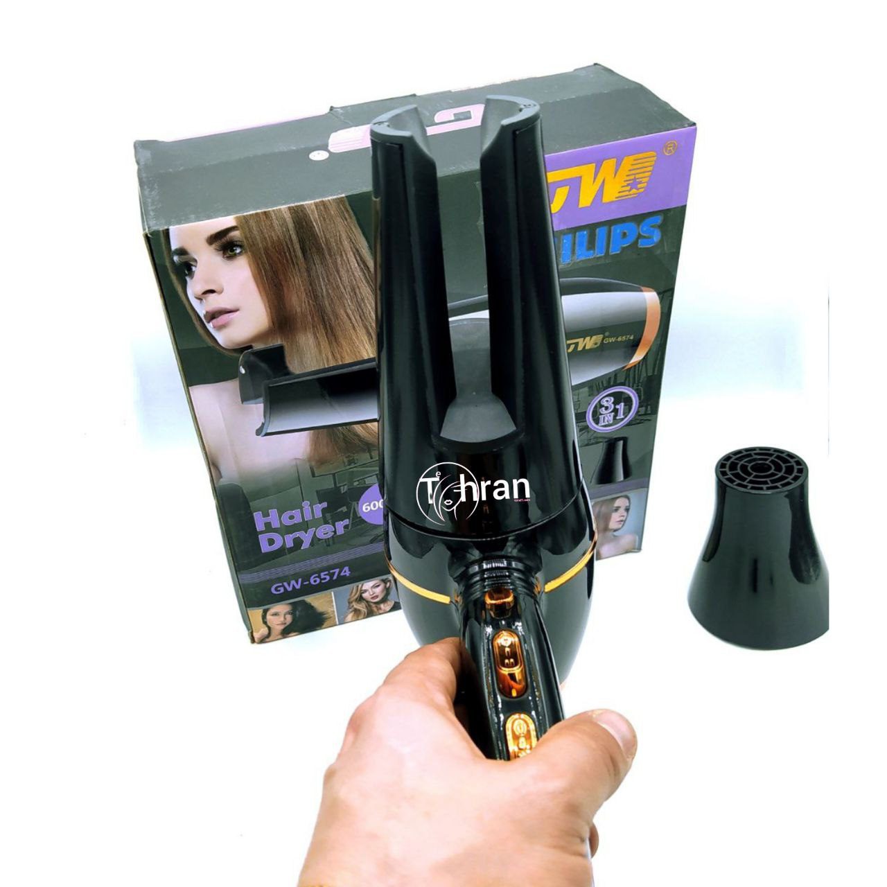 سشوار حرفه ای دو حالته 6000 وات GW مدل GW-6574 - تصویر 6