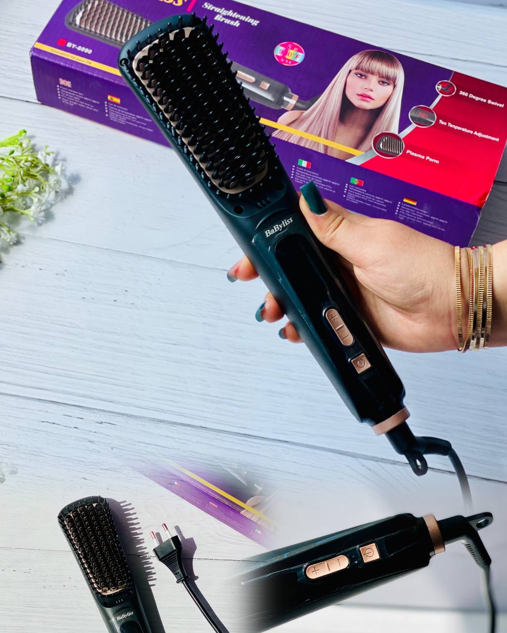 برس حرارتی و صاف کننده مو بابیلیس مدل BY-8090 - تصویر 7