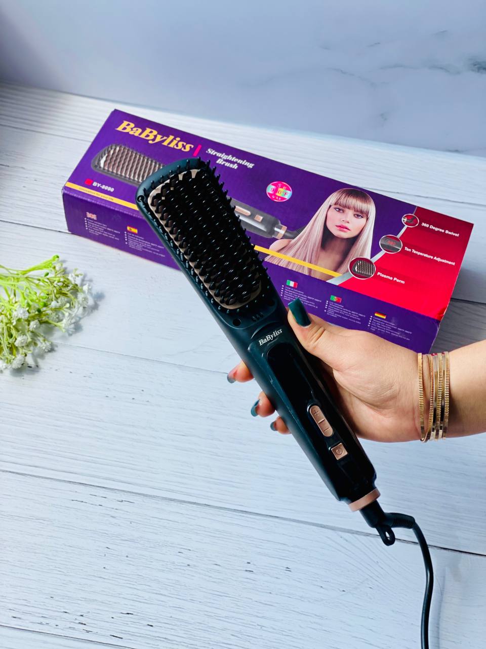 برس حرارتی و صاف کننده مو بابیلیس مدل BY-8090 - تصویر 2